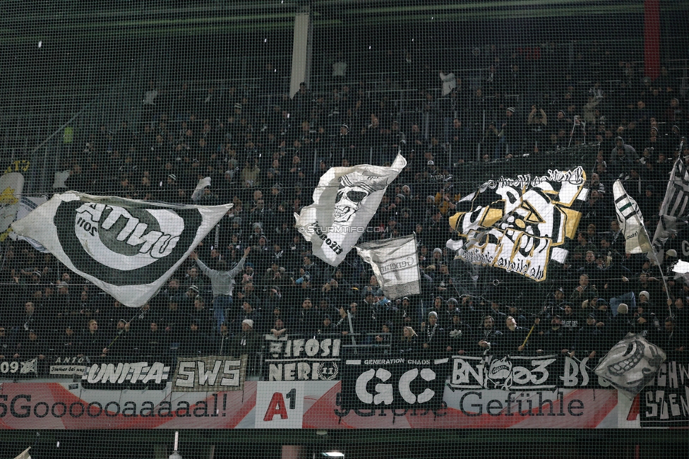 Salzburg - Sturm Graz
OEFB Cup, Viertelfinale, FC RB Salzburg - SK Sturm Graz, Stadion Wals Siezenheim, 03.02.2023. 

Foto zeigt Fans von Sturm
