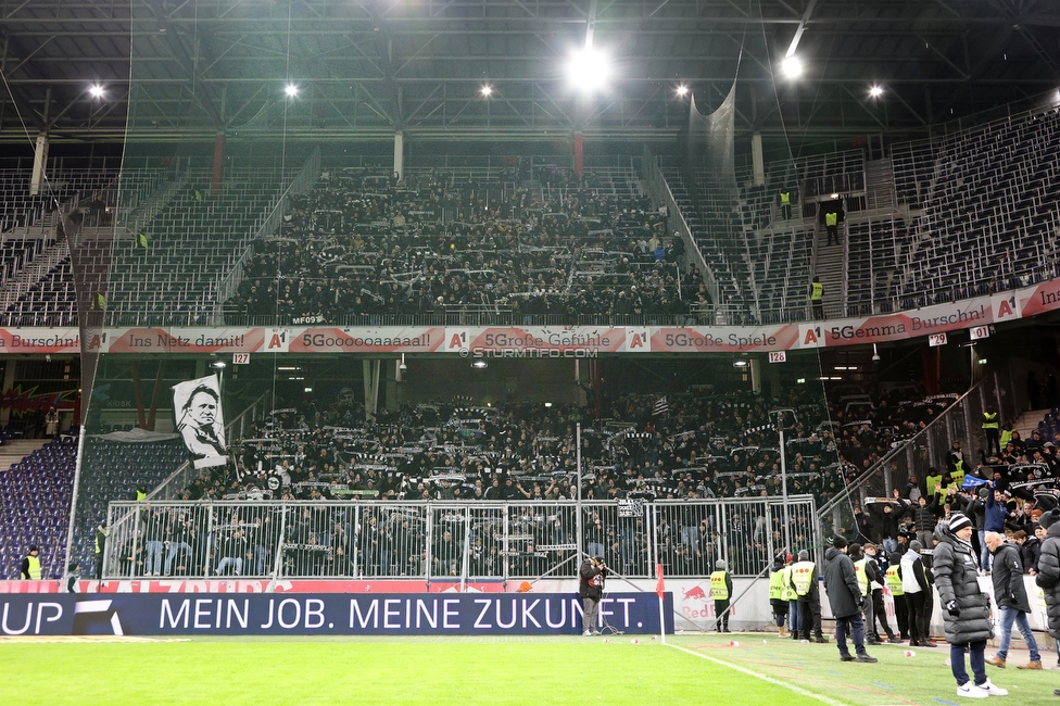 Salzburg - Sturm Graz
OEFB Cup, Viertelfinale, FC RB Salzburg - SK Sturm Graz, Stadion Wals Siezenheim, 03.02.2023. 

Foto zeigt Fans von Sturm
Schlüsselwörter: schals