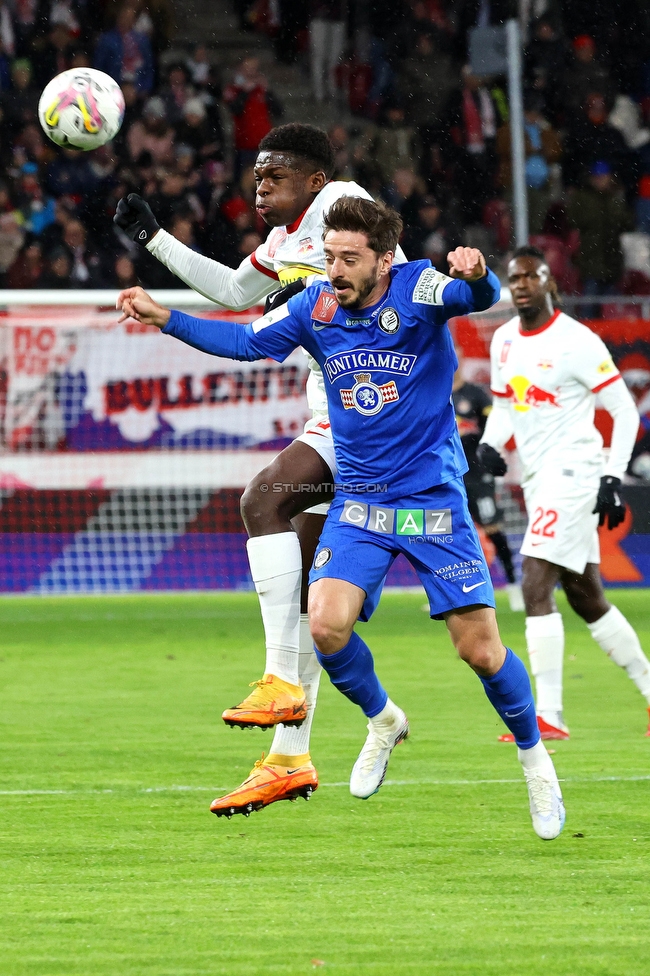 Salzburg - Sturm Graz
OEFB Cup, Viertelfinale, FC RB Salzburg - SK Sturm Graz, Stadion Wals Siezenheim, 03.02.2023. 

Foto zeigt Otar Kiteishvili (Sturm)
