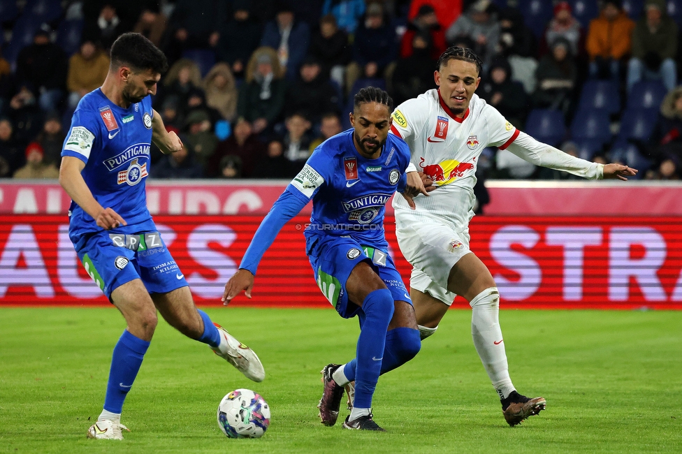 Salzburg - Sturm Graz
OEFB Cup, Viertelfinale, FC RB Salzburg - SK Sturm Graz, Stadion Wals Siezenheim, 03.02.2023. 

Foto zeigt Alexandar Borkovic (Sturm) und Gregory Wuethrich (Sturm)
