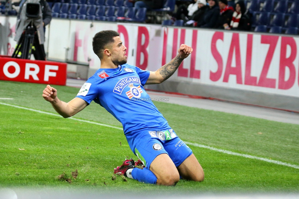 Salzburg - Sturm Graz
OEFB Cup, Viertelfinale, FC RB Salzburg - SK Sturm Graz, Stadion Wals Siezenheim, 03.02.2023. 

Foto zeigt Jusuf Gazibegovic (Sturm)
