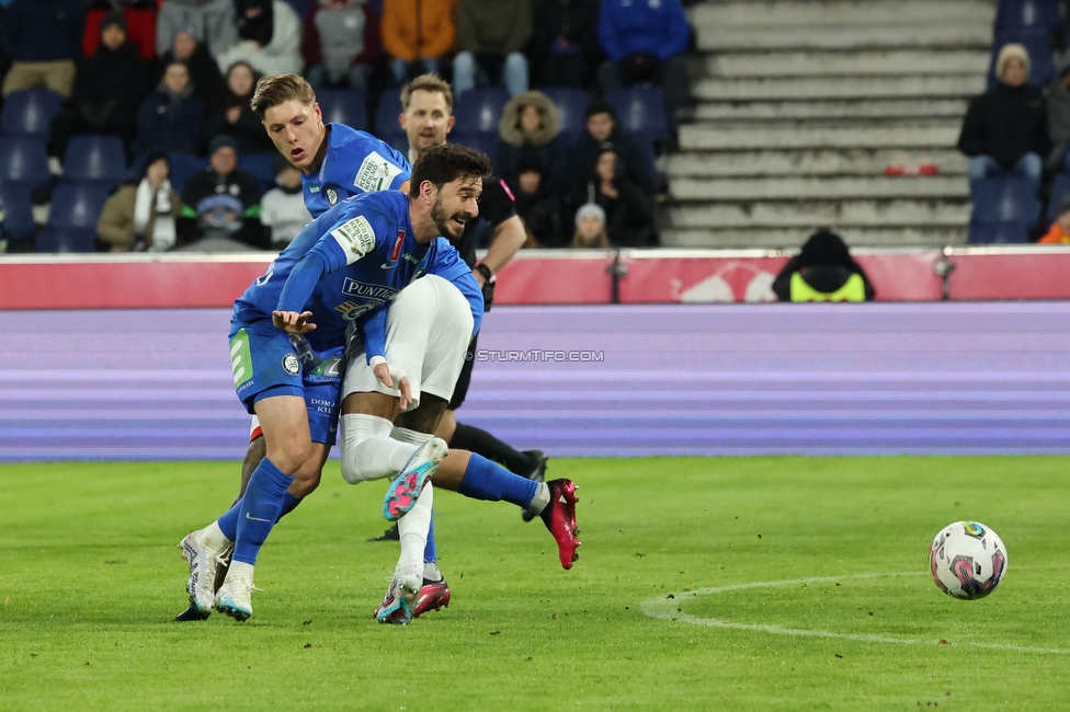 Salzburg - Sturm Graz
OEFB Cup, Viertelfinale, FC RB Salzburg - SK Sturm Graz, Stadion Wals Siezenheim, 03.02.2023. 

Foto zeigt Albian Ajeti (Sturm) und Alexander Prass (Sturm)
