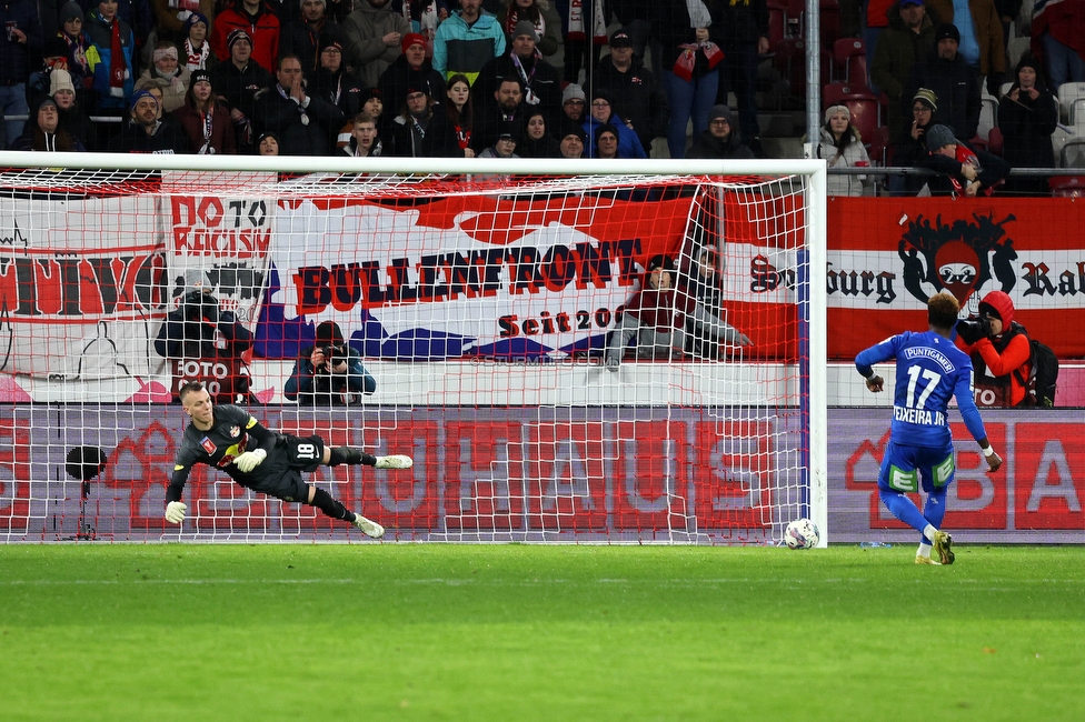 Salzburg - Sturm Graz
OEFB Cup, Viertelfinale, FC RB Salzburg - SK Sturm Graz, Stadion Wals Siezenheim, 03.02.2023. 

Foto zeigt Bryan Silva Teixeira Jr (Sturm)
Schlüsselwörter: elfmeter tor