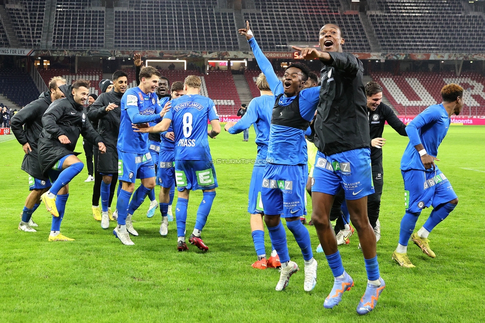 Salzburg - Sturm Graz
OEFB Cup, Viertelfinale, FC RB Salzburg - SK Sturm Graz, Stadion Wals Siezenheim, 03.02.2023. 

Foto zeigt die Mannschaft von Sturm
