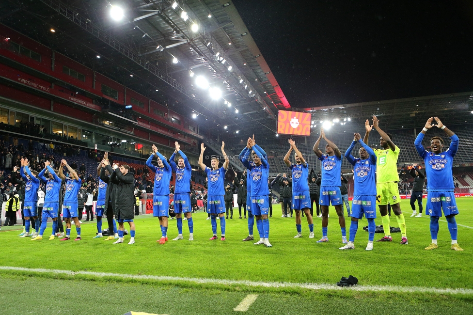 Salzburg - Sturm Graz
OEFB Cup, Viertelfinale, FC RB Salzburg - SK Sturm Graz, Stadion Wals Siezenheim, 03.02.2023. 

Foto zeigt die Mannschaft von Sturm
