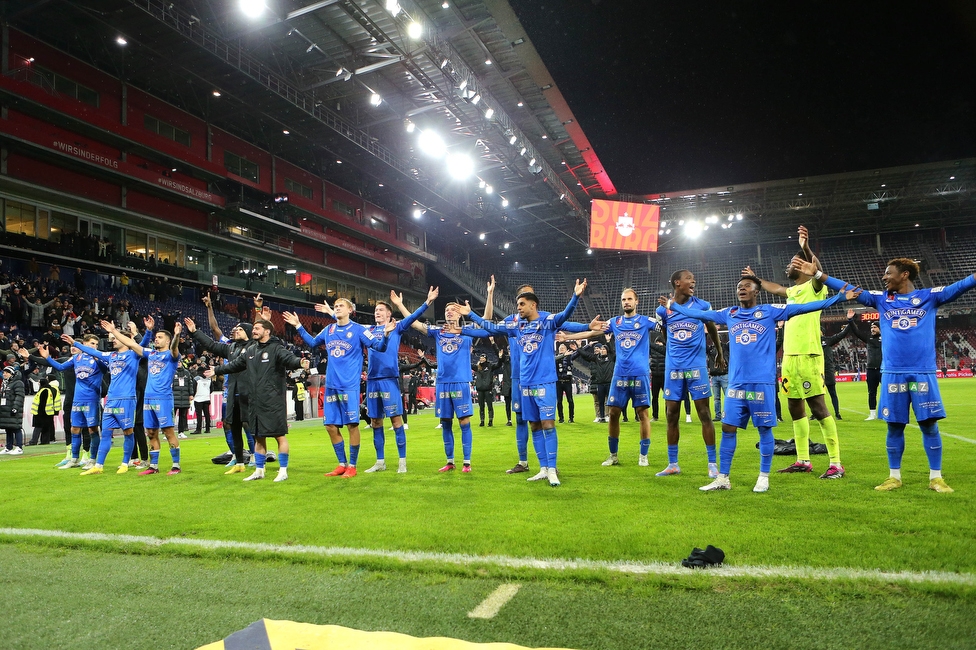 Salzburg - Sturm Graz
OEFB Cup, Viertelfinale, FC RB Salzburg - SK Sturm Graz, Stadion Wals Siezenheim, 03.02.2023. 

Foto zeigt die Mannschaft von Sturm
