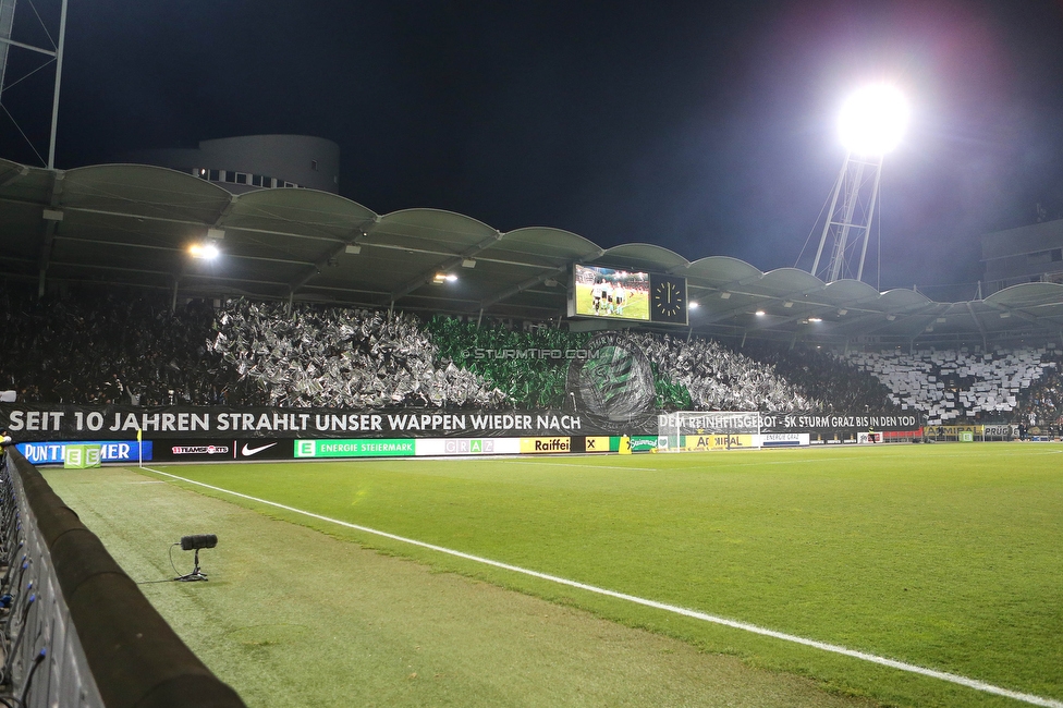 Sturm Graz - Rapid Wien
Oesterreichische Fussball Bundesliga, 17. Runde, SK Sturm Graz - SK Rapid Wien, Stadion Liebenau Graz, 10.02.2023. 

Foto zeigt Fans von Sturm mit einer Choreografie
