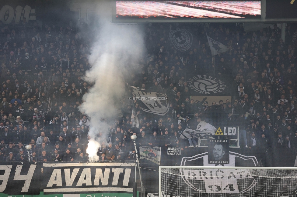 Sturm Graz - Rapid Wien
Oesterreichische Fussball Bundesliga, 17. Runde, SK Sturm Graz - SK Rapid Wien, Stadion Liebenau Graz, 10.02.2023. 

Foto zeigt Fans von Sturm
Schlüsselwörter: brigata