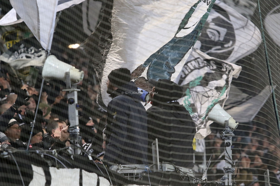 Sturm Graz - Rapid Wien
Oesterreichische Fussball Bundesliga, 17. Runde, SK Sturm Graz - SK Rapid Wien, Stadion Liebenau Graz, 10.02.2023. 

Foto zeigt Fans von Sturm
