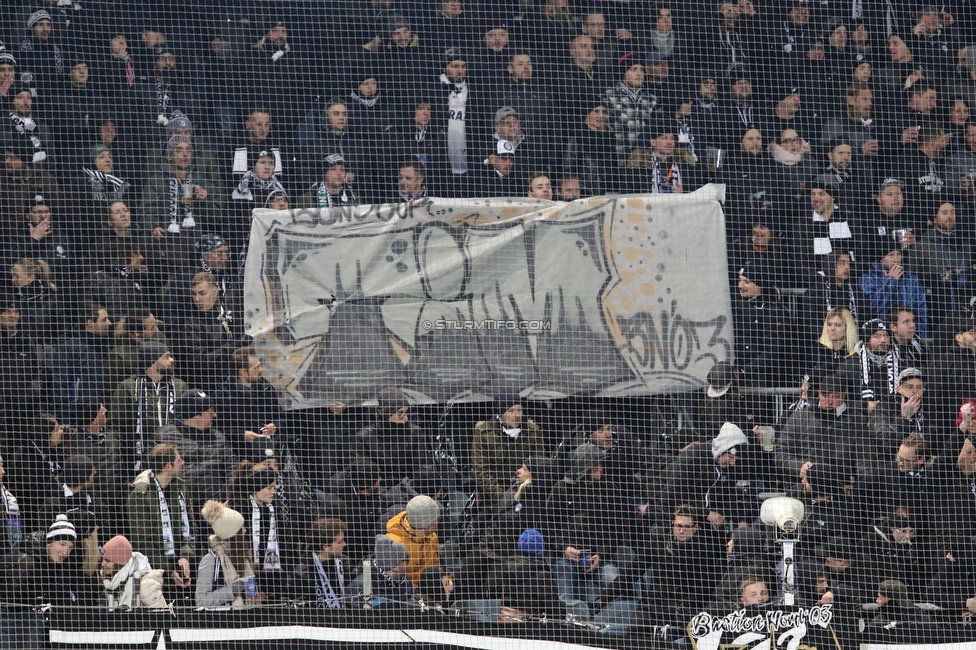 Sturm Graz - Rapid Wien
Oesterreichische Fussball Bundesliga, 17. Runde, SK Sturm Graz - SK Rapid Wien, Stadion Liebenau Graz, 10.02.2023. 

Foto zeigt Fans von Sturm
