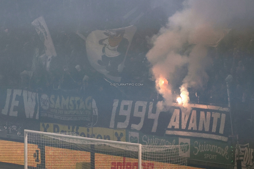 Sturm Graz - Rapid Wien
Oesterreichische Fussball Bundesliga, 17. Runde, SK Sturm Graz - SK Rapid Wien, Stadion Liebenau Graz, 10.02.2023. 

Foto zeigt Fans von Sturm
Schlüsselwörter: samstag