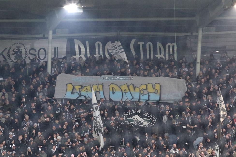 Sturm Graz - Rapid Wien
Oesterreichische Fussball Bundesliga, 17. Runde, SK Sturm Graz - SK Rapid Wien, Stadion Liebenau Graz, 10.02.2023. 

Foto zeigt Fans von Sturm
