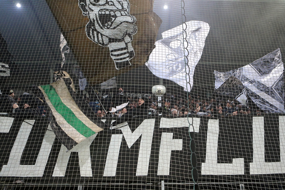 Sturm Graz - Rapid Wien
Oesterreichische Fussball Bundesliga, 17. Runde, SK Sturm Graz - SK Rapid Wien, Stadion Liebenau Graz, 10.02.2023. 

Foto zeigt Fans von Sturm
