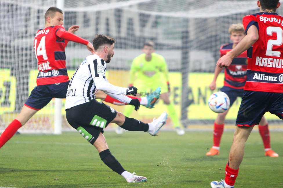 Sturm Graz - Rapid Wien
Oesterreichische Fussball Bundesliga, 17. Runde, SK Sturm Graz - SK Rapid Wien, Stadion Liebenau Graz, 10.02.2023. 

Foto zeigt Otar Kiteishvili (Sturm)
