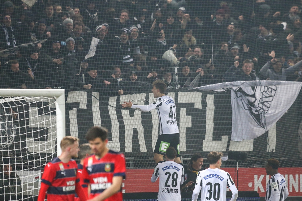 Sturm Graz - Rapid Wien
Oesterreichische Fussball Bundesliga, 17. Runde, SK Sturm Graz - SK Rapid Wien, Stadion Liebenau Graz, 10.02.2023. 

Foto zeigt David Affengruber (Sturm)
