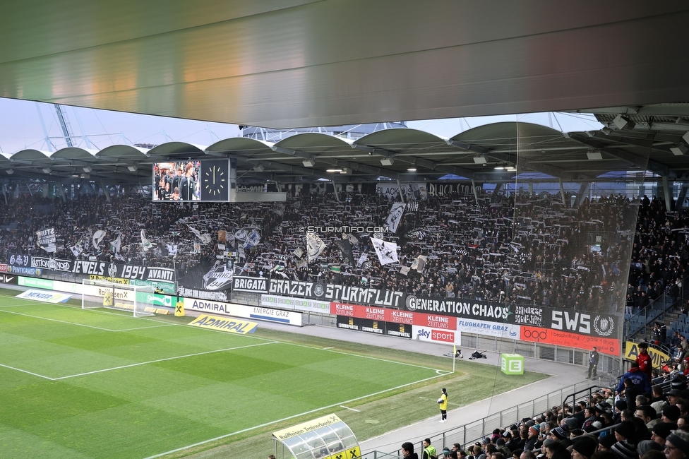 Sturm Graz - Klagenfurt
Oesterreichische Fussball Bundesliga, 19. Runde, SK Sturm Graz - SK Austria Klagenfurt, Stadion Liebenau Graz, 25.02.2023. 

Foto zeigt Fans von Sturm
