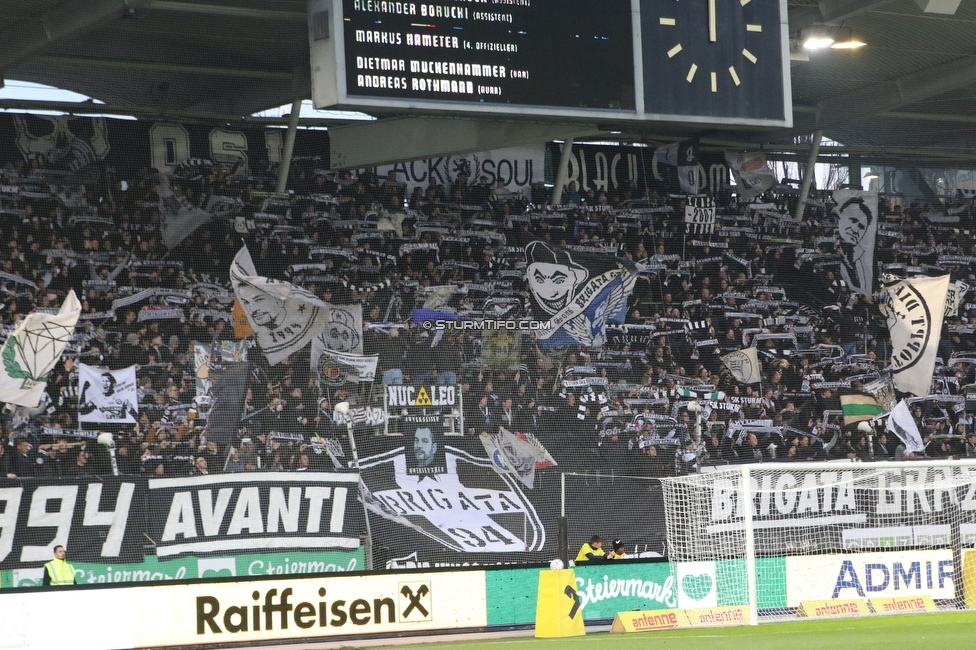 Sturm Graz - Klagenfurt
Oesterreichische Fussball Bundesliga, 19. Runde, SK Sturm Graz - SK Austria Klagenfurt, Stadion Liebenau, 25.02.2023. 

Foto zeigt Fans von Sturm
