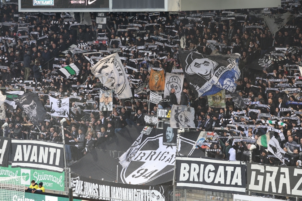 Sturm Graz - Klagenfurt
Oesterreichische Fussball Bundesliga, 19. Runde, SK Sturm Graz - SK Austria Klagenfurt, Stadion Liebenau Graz, 25.02.2023. 

Foto zeigt Fans von Sturm
