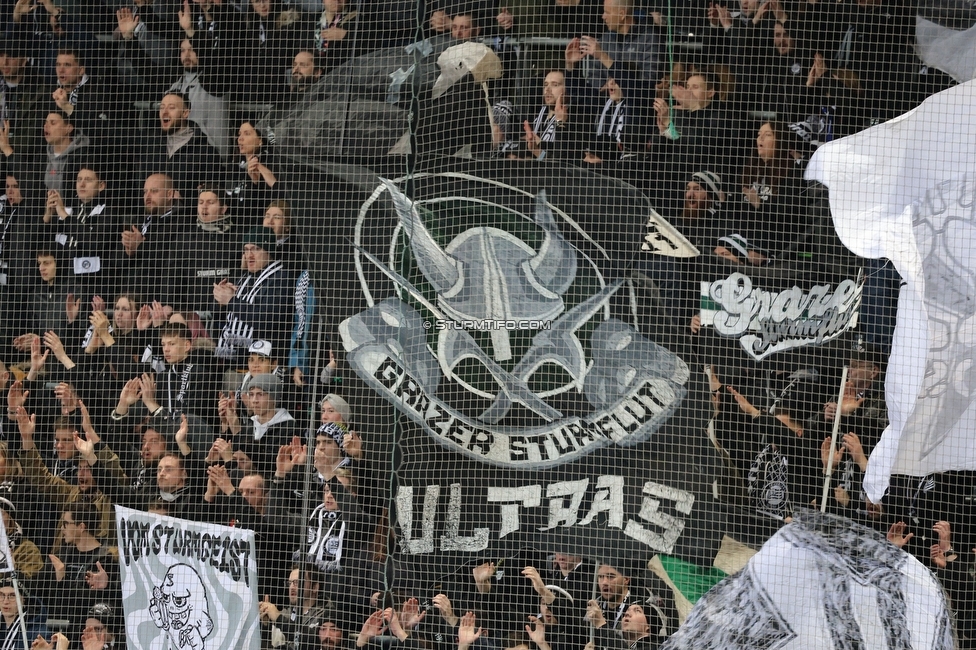 Sturm Graz - Klagenfurt
Oesterreichische Fussball Bundesliga, 19. Runde, SK Sturm Graz - SK Austria Klagenfurt, Stadion Liebenau Graz, 25.02.2023. 

Foto zeigt Fans von Sturm
