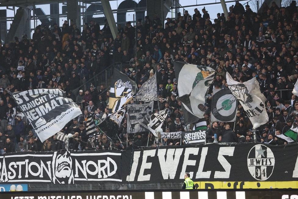 Sturm Graz - Klagenfurt
Oesterreichische Fussball Bundesliga, 19. Runde, SK Sturm Graz - SK Austria Klagenfurt, Stadion Liebenau, 25.02.2023. 

Foto zeigt Fans von Sturm
