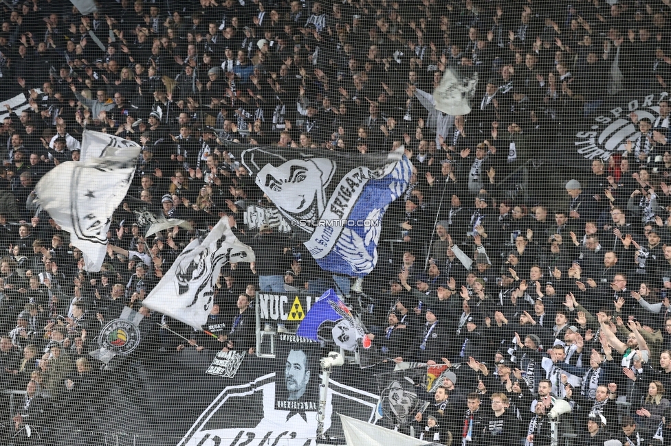 Sturm Graz - Klagenfurt
Oesterreichische Fussball Bundesliga, 19. Runde, SK Sturm Graz - SK Austria Klagenfurt, Stadion Liebenau Graz, 25.02.2023. 

Foto zeigt Fans von Sturm
Schlüsselwörter: brigata vorsaenger