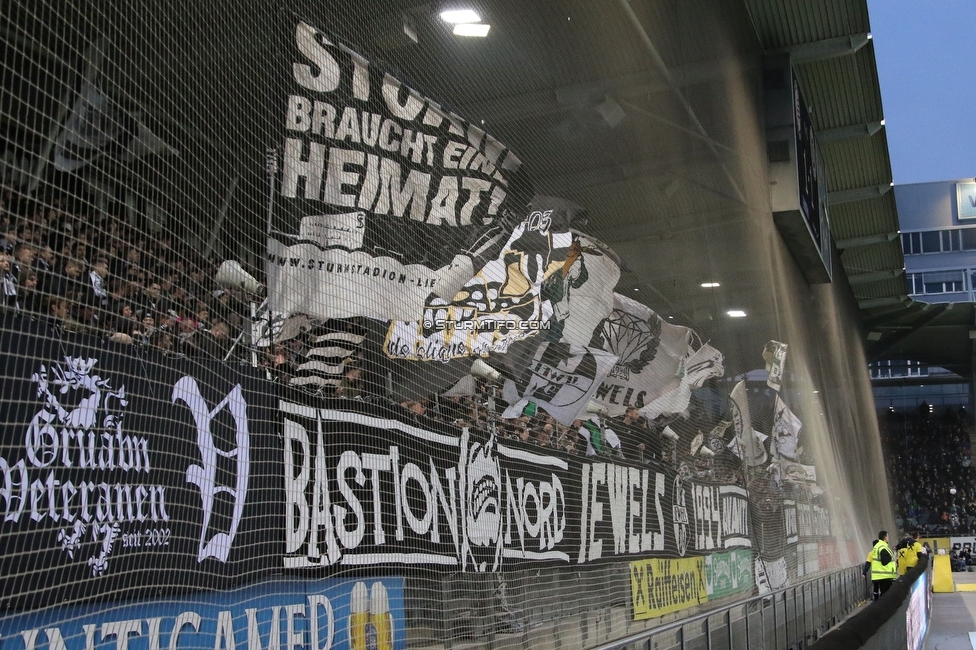 Sturm Graz - Klagenfurt
Oesterreichische Fussball Bundesliga, 19. Runde, SK Sturm Graz - SK Austria Klagenfurt, Stadion Liebenau, 25.02.2023. 

Foto zeigt Fans von Sturm
