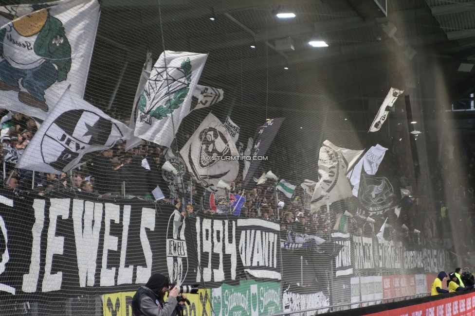 Sturm Graz - Klagenfurt
Oesterreichische Fussball Bundesliga, 19. Runde, SK Sturm Graz - SK Austria Klagenfurt, Stadion Liebenau, 25.02.2023. 

Foto zeigt Fans von Sturm
