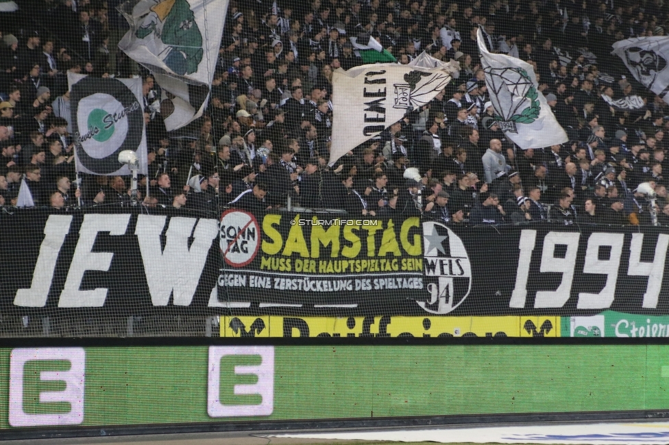 Sturm Graz - Klagenfurt
Oesterreichische Fussball Bundesliga, 19. Runde, SK Sturm Graz - SK Austria Klagenfurt, Stadion Liebenau, 25.02.2023. 

Foto zeigt Fans von Sturm
Schlüsselwörter: samstag