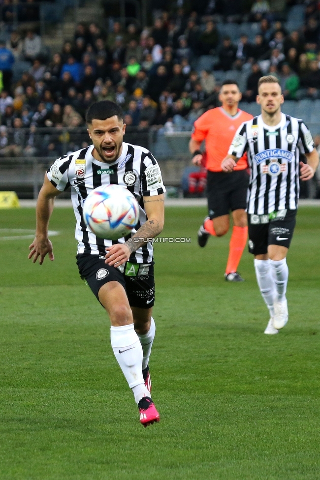 Sturm Graz - Klagenfurt
Oesterreichische Fussball Bundesliga, 19. Runde, SK Sturm Graz - SK Austria Klagenfurt, Stadion Liebenau, 25.02.2023. 

Foto zeigt Jusuf Gazibegovic (Sturm)
