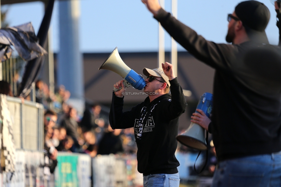 Hartberg - Sturm Graz
Oesterreichische Fussball Bundesliga, 18. Runde, TSV Hartberg - SK Sturm Graz, TSV Stadion Hartberg , 18.02.2023. 

Foto zeigt Fans von Sturm
