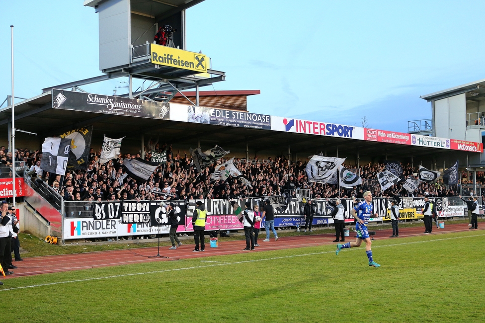 Hartberg - Sturm Graz
Oesterreichische Fussball Bundesliga, 18. Runde, TSV Hartberg - SK Sturm Graz, TSV Stadion Hartberg , 18.02.2023. 

Foto zeigt Fans von Sturm
