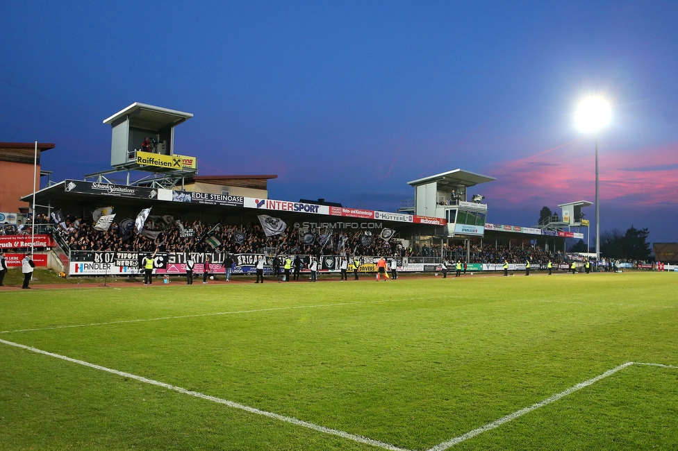 Hartberg - Sturm Graz
Oesterreichische Fussball Bundesliga, 18. Runde, TSV Hartberg - SK Sturm Graz, TSV Stadion Hartberg , 18.02.2023. 

Foto zeigt Fans von Sturm
