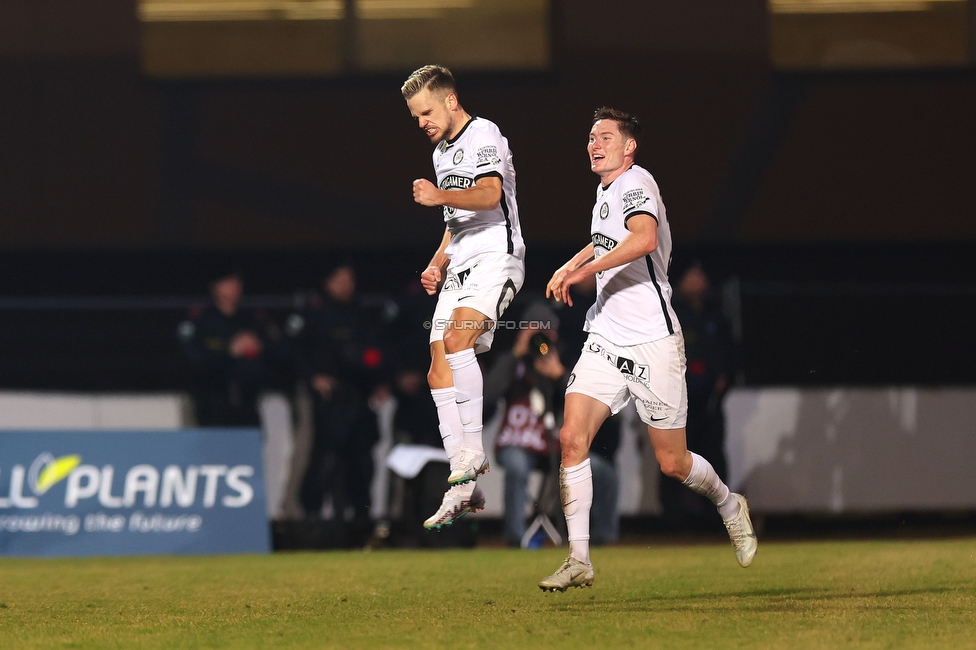 Hartberg - Sturm Graz
Oesterreichische Fussball Bundesliga, 18. Runde, TSV Hartberg - SK Sturm Graz, TSV Stadion Hartberg , 18.02.2023. 

Foto zeigt Tomi Horvat (Sturm) und David Schnegg (Sturm)
