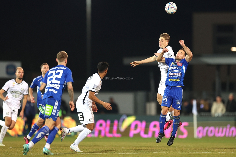 Hartberg - Sturm Graz
Oesterreichische Fussball Bundesliga, 18. Runde, TSV Hartberg - SK Sturm Graz, TSV Stadion Hartberg , 18.02.2023. 

Foto zeigt Alexander Prass (Sturm)
