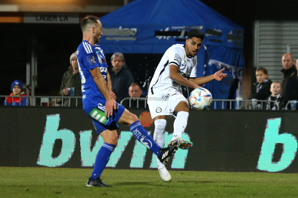 Hartberg - Sturm Graz
Oesterreichische Fussball Bundesliga, 18. Runde, TSV Hartberg - SK Sturm Graz, TSV Stadion Hartberg , 18.02.2023. 

Foto zeigt Manprit Sarkaria (Sturm)
