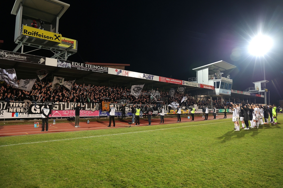 Hartberg - Sturm Graz
Oesterreichische Fussball Bundesliga, 18. Runde, TSV Hartberg - SK Sturm Graz, TSV Stadion Hartberg , 18.02.2023. 

Foto zeigt Fans von Sturm
