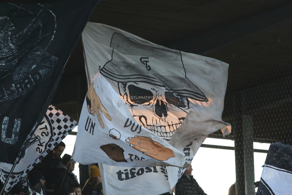 Lustenau - Sturm Graz
Oesterreichische Fussball Bundesliga, 20. Runde, SC Austria Lustenau - SK Sturm Graz, Reichshofstadion Lustenau, 04.03.2023. 

Foto zeigt Fans von Sturm
