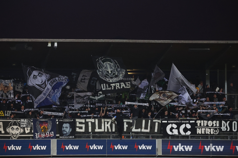 Lustenau - Sturm Graz
Oesterreichische Fussball Bundesliga, 20. Runde, SC Austria Lustenau - SK Sturm Graz, Reichshofstadion Lustenau, 04.03.2023. 

Foto zeigt Fans von Sturm
Schlüsselwörter: schals