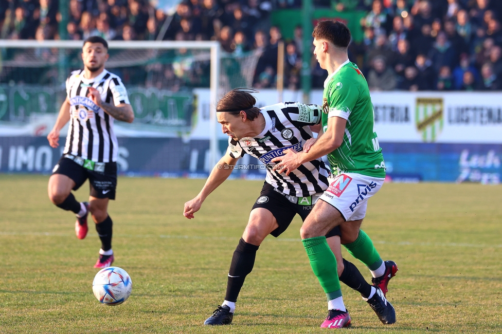 Lustenau - Sturm Graz
Oesterreichische Fussball Bundesliga, 20. Runde, SC Austria Lustenau - SK Sturm Graz, Reichshofstadion Lustenau, 04.03.2023. 

Foto zeigt Stefan Hierlaender (Sturm)
