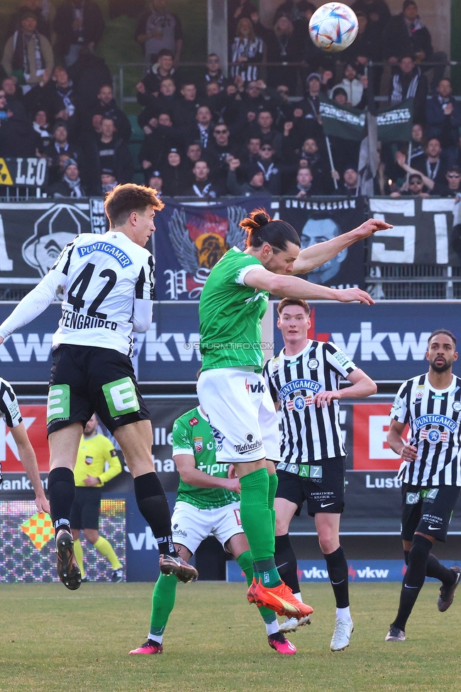 Lustenau - Sturm Graz
Oesterreichische Fussball Bundesliga, 20. Runde, SC Austria Lustenau - SK Sturm Graz, Reichshofstadion Lustenau, 04.03.2023. 

Foto zeigt David Affengruber (Sturm)
