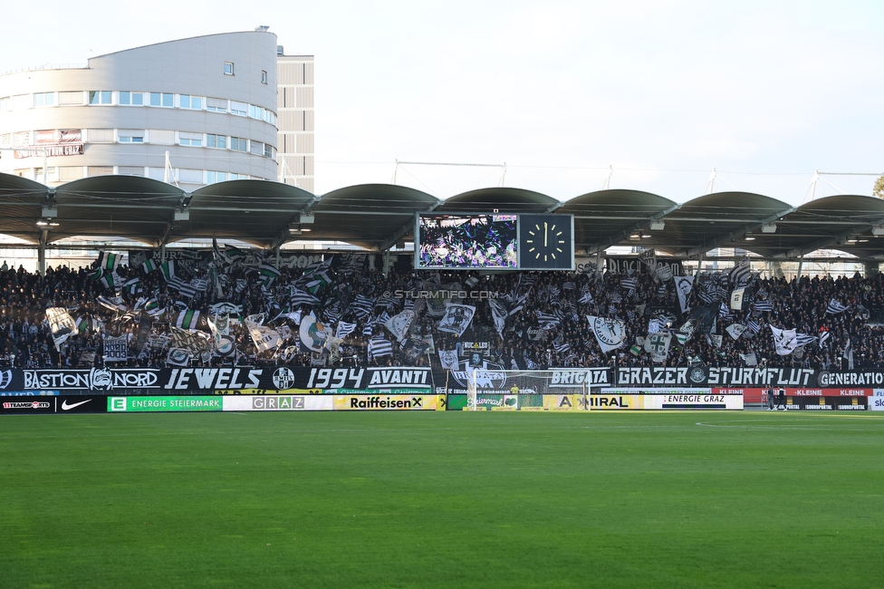 Sturm Graz - Austria Wien
Oesterreichische Fussball Bundesliga, 21. Runde, SK Sturm Graz - FK Austria Wien, Stadion Liebenau Graz, 12.03.2023. 

Foto zeigt Fans von Sturm mit einer Choreografie
