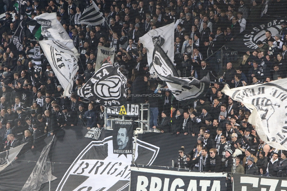 Sturm Graz - Austria Wien
Oesterreichische Fussball Bundesliga, 21. Runde, SK Sturm Graz - FK Austria Wien, Stadion Liebenau Graz, 12.03.2023. 

Foto zeigt Fans von Sturm
Schlüsselwörter: brigata