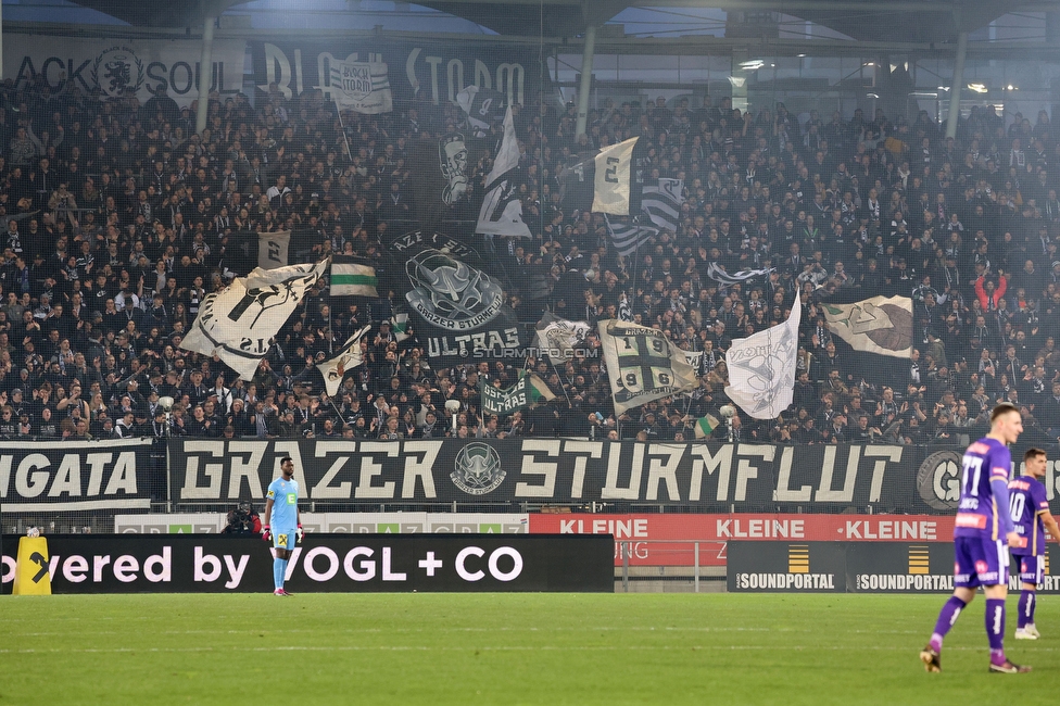 Sturm Graz - Austria Wien
Oesterreichische Fussball Bundesliga, 21. Runde, SK Sturm Graz - FK Austria Wien, Stadion Liebenau Graz, 12.03.2023. 

Foto zeigt Fans von Sturm
