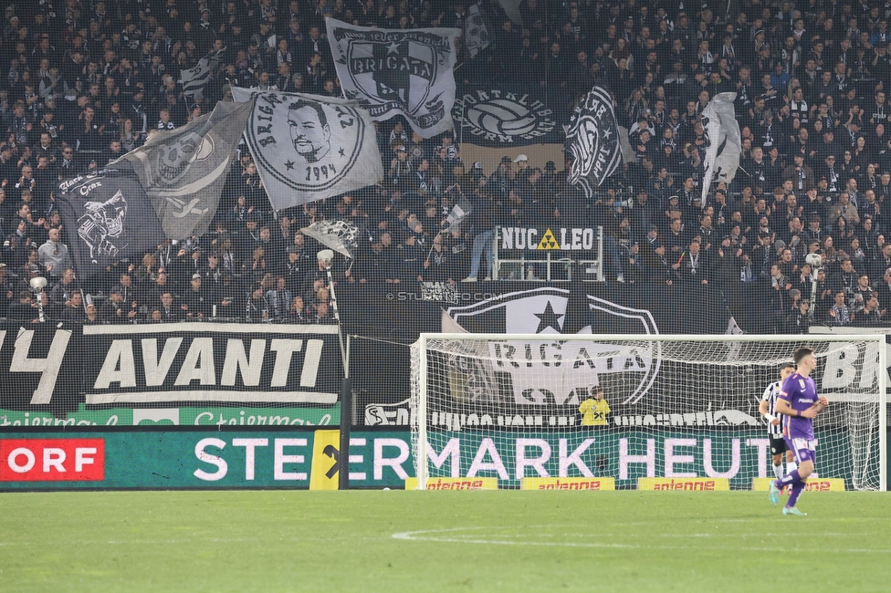 Sturm Graz - Austria Wien
Oesterreichische Fussball Bundesliga, 21. Runde, SK Sturm Graz - FK Austria Wien, Stadion Liebenau Graz, 12.03.2023. 

Foto zeigt Fans von Sturm
