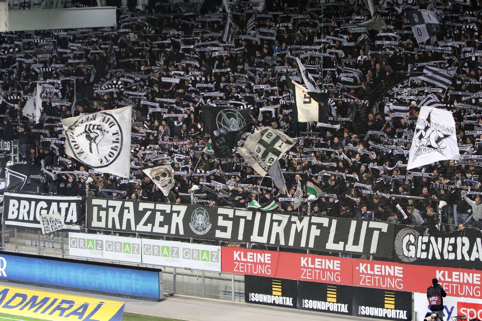 Sturm Graz - Austria Wien
Oesterreichische Fussball Bundesliga, 21. Runde, SK Sturm Graz - FK Austria Wien, Stadion Liebenau Graz, 12.03.2023. 

Foto zeigt Fans von Sturm
Schlüsselwörter: schals sturmflut