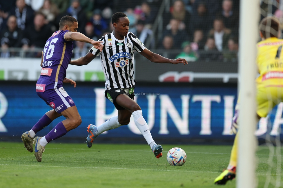 Sturm Graz - Austria Wien
Oesterreichische Fussball Bundesliga, 21. Runde, SK Sturm Graz - FK Austria Wien, Stadion Liebenau Graz, 12.03.2023. 

Foto zeigt Emanuel Emegha (Sturm)
