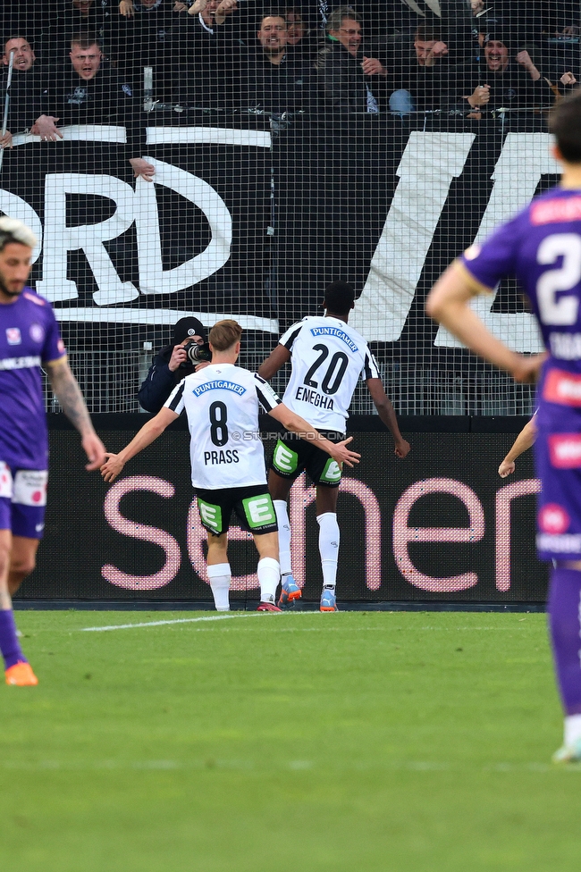 Sturm Graz - Austria Wien
Oesterreichische Fussball Bundesliga, 21. Runde, SK Sturm Graz - FK Austria Wien, Stadion Liebenau Graz, 12.03.2023. 

Foto zeigt Alexander Prass (Sturm) und Emanuel Emegha (Sturm)
Schlüsselwörter: torjubel