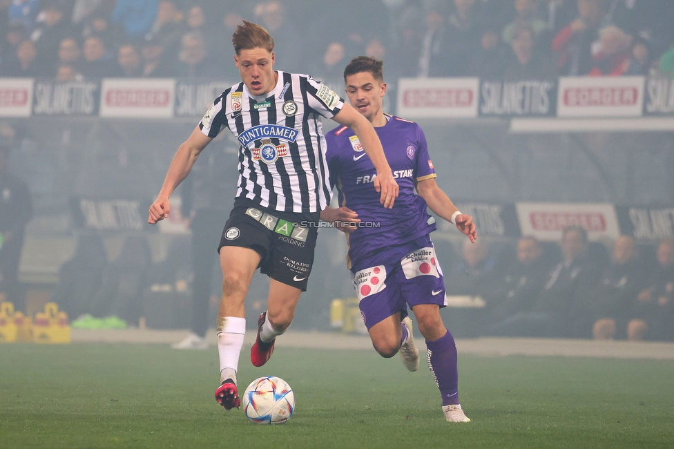 Sturm Graz - Austria Wien
Oesterreichische Fussball Bundesliga, 21. Runde, SK Sturm Graz - FK Austria Wien, Stadion Liebenau Graz, 12.03.2023. 

Foto zeigt Alexander Prass (Sturm)
