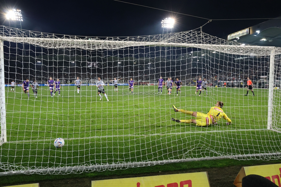 Sturm Graz - Austria Wien
Oesterreichische Fussball Bundesliga, 21. Runde, SK Sturm Graz - FK Austria Wien, Stadion Liebenau Graz, 12.03.2023. 

Foto zeigt Manprit Sarkaria (Sturm)
Schlüsselwörter: torjubel elfer