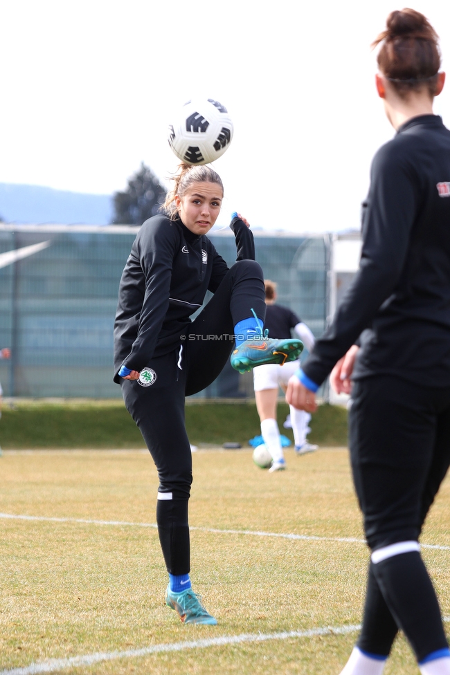 Sturm Graz - Neulengbach
OEFB Frauen Cup, SK Sturm Graz - USV Neulengbach, Trainingszentrum Messendorf Graz, 12.03.2023. 

Foto zeigt Jasmin Reichmann (Sturm Damen)
